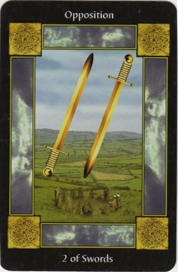 Picture of the 2 of Swords Card