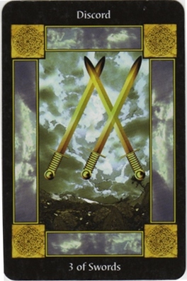 Picture of the 3 of Swords Card