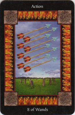 Picture of the 8 of Wands Card