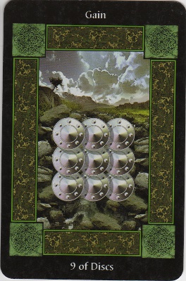 Picture of the 9 of Disks Card