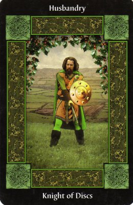 Picture of the Knight of Disks Card